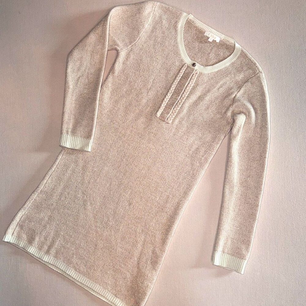 Girls Chloe knit dress ballet slipper pink and ivory size 8